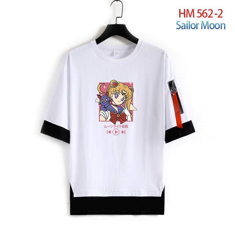 sailormoon round neck fake two loose T-shirts from S to 4XL HM-562-2