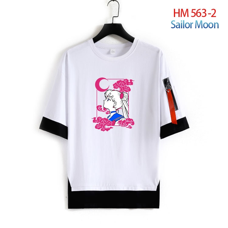sailormoon round neck fake two loose T-shirts from S to 4XL  HM-563-2