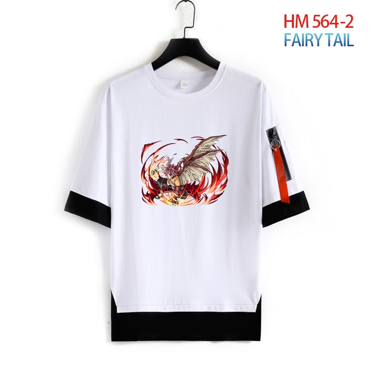 Fairy tail round neck fake two loose T-shirts from S to 4XL  HM-564-2