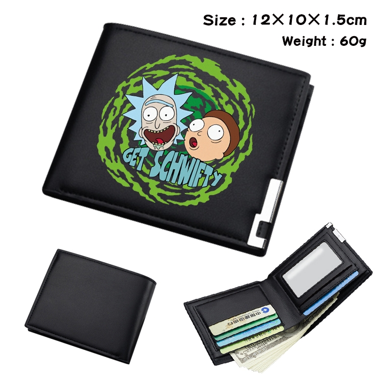 Rick and Morty Anime color book two-fold wallet 12x10x1.5cm  