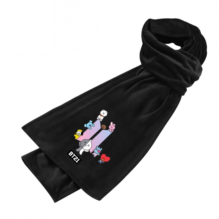 BTS Anime mink fleece scarf