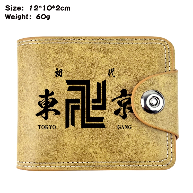 Tokyo Revengers Anime high quality PU two fold embossed wallet 12X10X2CM 60G  2A