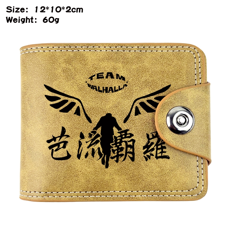 Tokyo Revengers Anime high quality PU two fold embossed wallet 12X10X2CM 60G  -6A