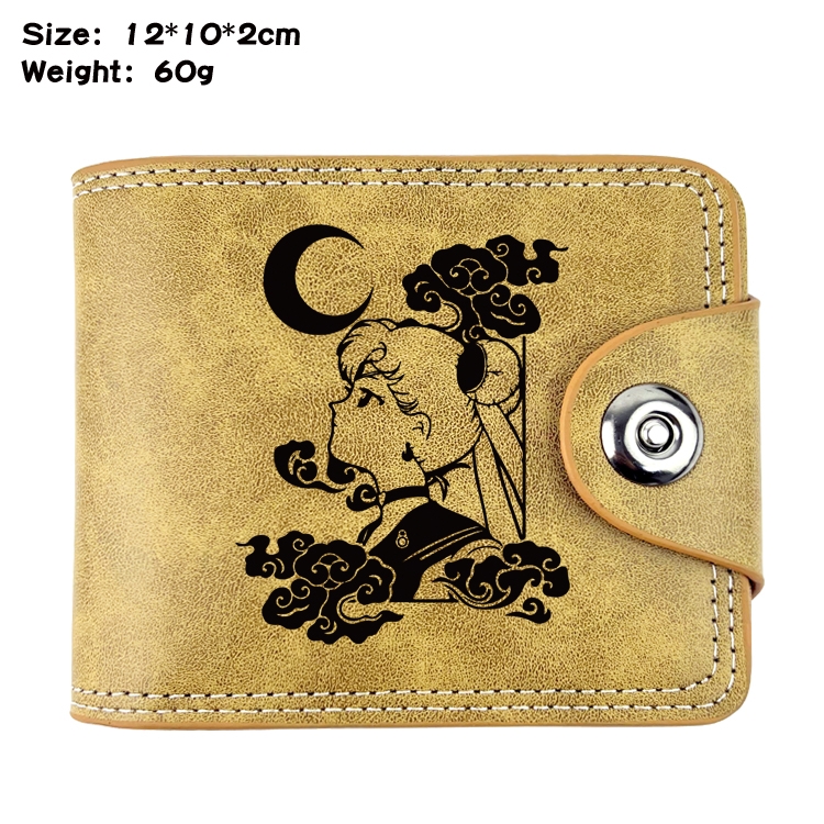 sailormoon Anime high quality PU two fold embossed wallet 12X10X2CM 60G  1A