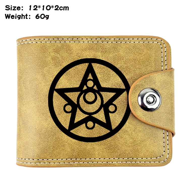 sailormoon Anime high quality PU two fold embossed wallet 12X10X2CM 60G  6A