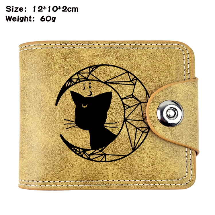 sailormoon Anime high quality PU two fold embossed wallet 12X10X2CM 60G  3A