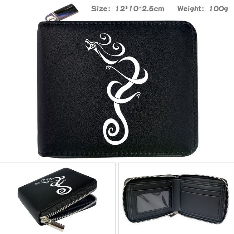 Tokyo Revengers Anime zipper black leather half-fold wallet 12X10X2.5CM 100G 4A