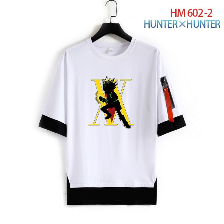 HunterXHunter round neck fake two loose T-shirts from S to 4XL HM-602-2