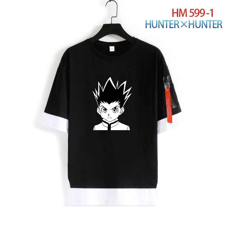 HunterXHunter round neck fake two loose T-shirts from S to 4XL HM-599-1
