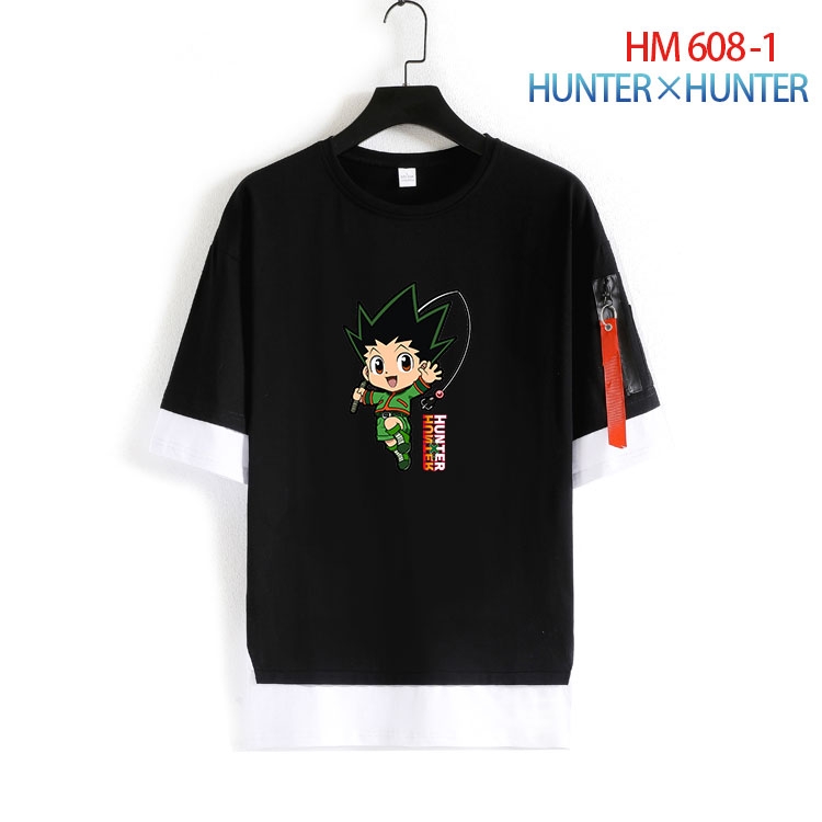 HunterXHunter round neck fake two loose T-shirts from S to 4XL HM-608-1