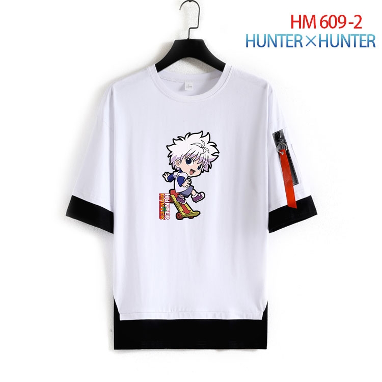 HunterXHunter round neck fake two loose T-shirts from S to 4XL HM-609-2