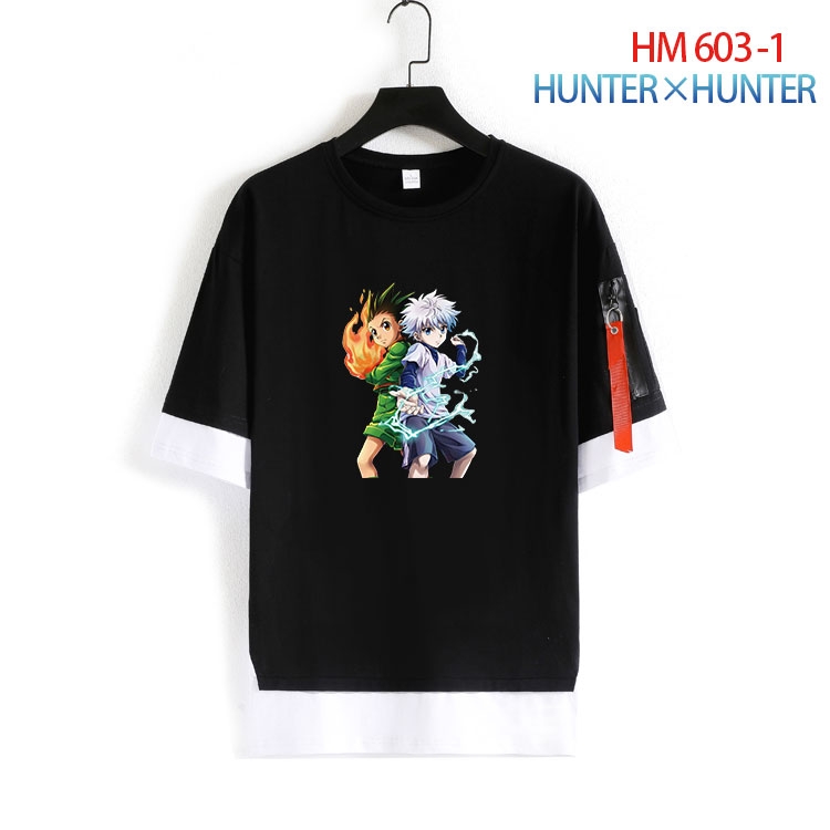 HunterXHunter round neck fake two loose T-shirts from S to 4XL HM-603-1