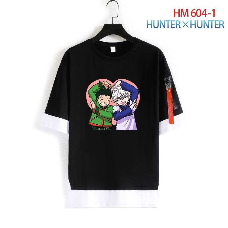 HunterXHunter round neck fake two loose T-shirts from S to 4XL HM-604-1