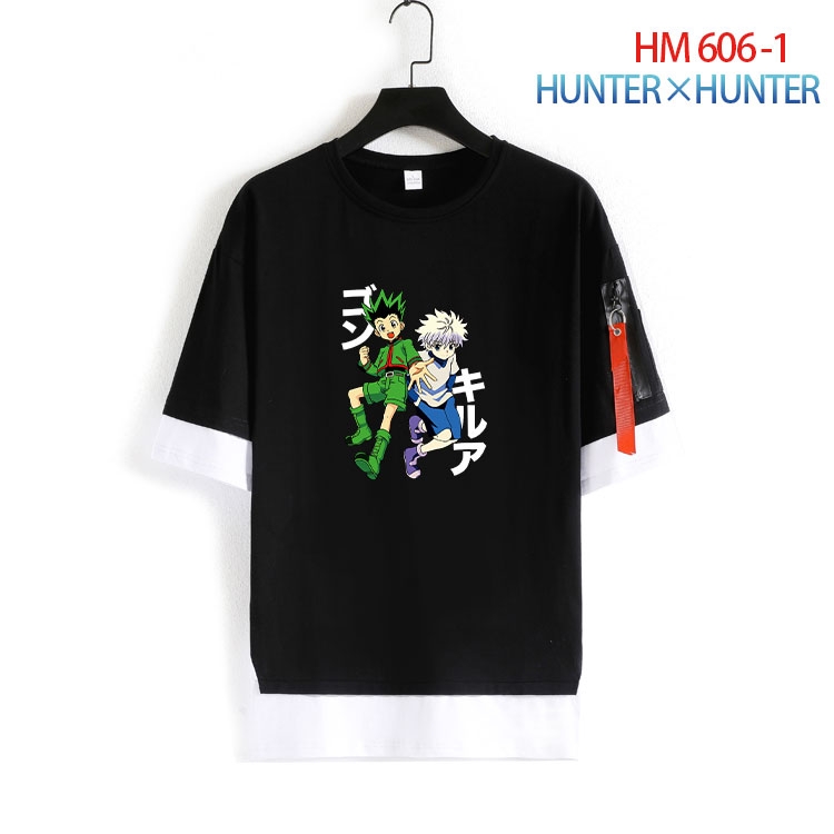 HunterXHunter round neck fake two loose T-shirts from S to 4XL  HM-606-1