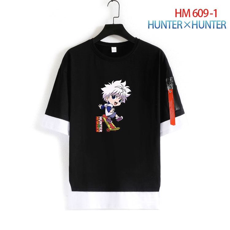 HunterXHunter round neck fake two loose T-shirts from S to 4XL HM-609-1