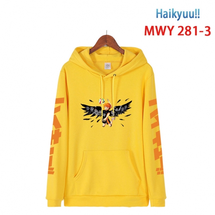 Haikyuu!! cartoon  Hooded Patch Pocket Sweatshirt from S to 4XL MWY 281 3