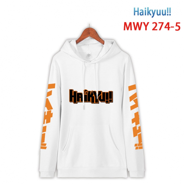 Haikyuu!! cartoon  Hooded Patch Pocket Sweatshirt from S to 4XL MWY 274 5