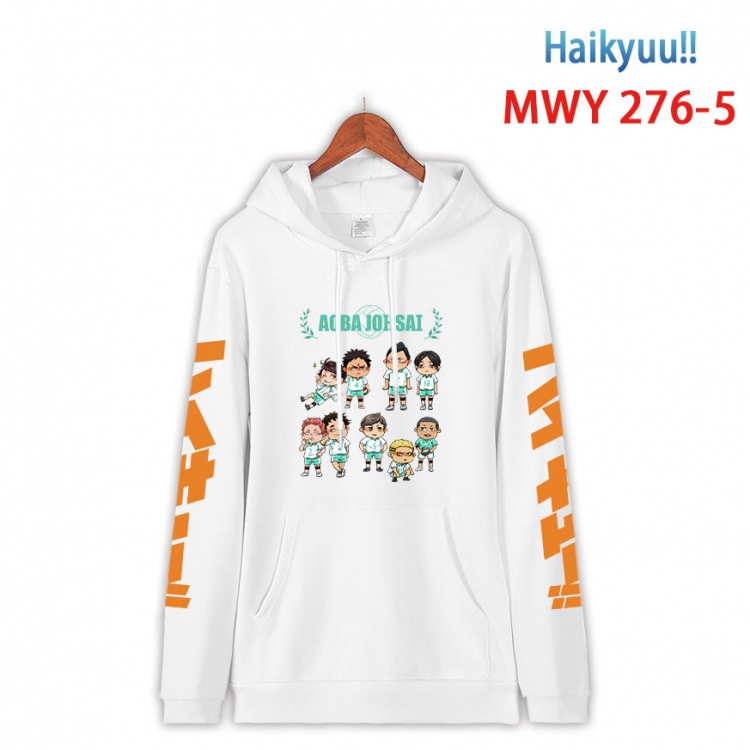 Haikyuu!! cartoon  Hooded Patch Pocket Sweatshirt from S to 4XL MWY 276 5