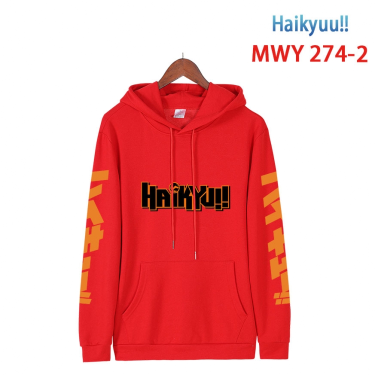Haikyuu!! cartoon  Hooded Patch Pocket Sweatshirt from S to 4XL MWY 274 2