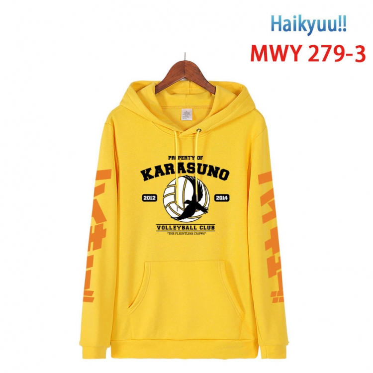 Haikyuu!! cartoon  Hooded Patch Pocket Sweatshirt from S to 4XL MWY 279 3