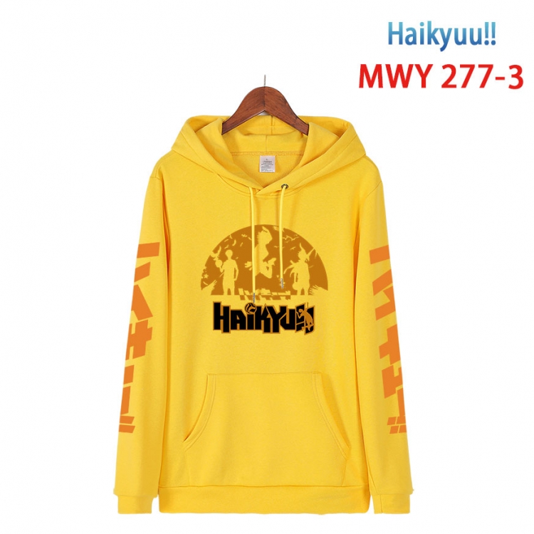 Haikyuu!! cartoon  Hooded Patch Pocket Sweatshirt from S to 4XL MWY 277 3