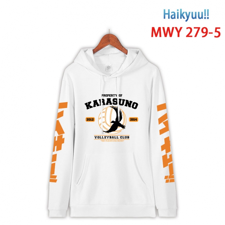 Haikyuu!! cartoon  Hooded Patch Pocket Sweatshirt from S to 4XL MWY 279 5