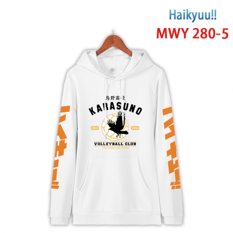Haikyuu!! cartoon  Hooded Patch Pocket Sweatshirt from S to 4XL MWY 280 5