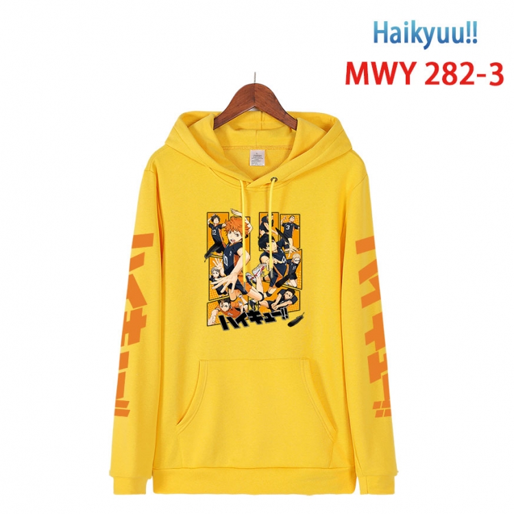 Haikyuu!! cartoon  Hooded Patch Pocket Sweatshirt from S to 4XL MWY 282 3
