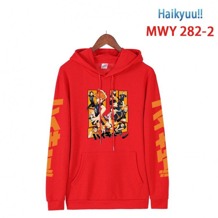 Haikyuu!! cartoon  Hooded Patch Pocket Sweatshirt from S to 4XL MWY 282 2