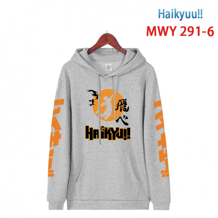 Haikyuu!! cartoon  Hooded Patch Pocket Sweatshirt from S to 4XL MWY 291 6