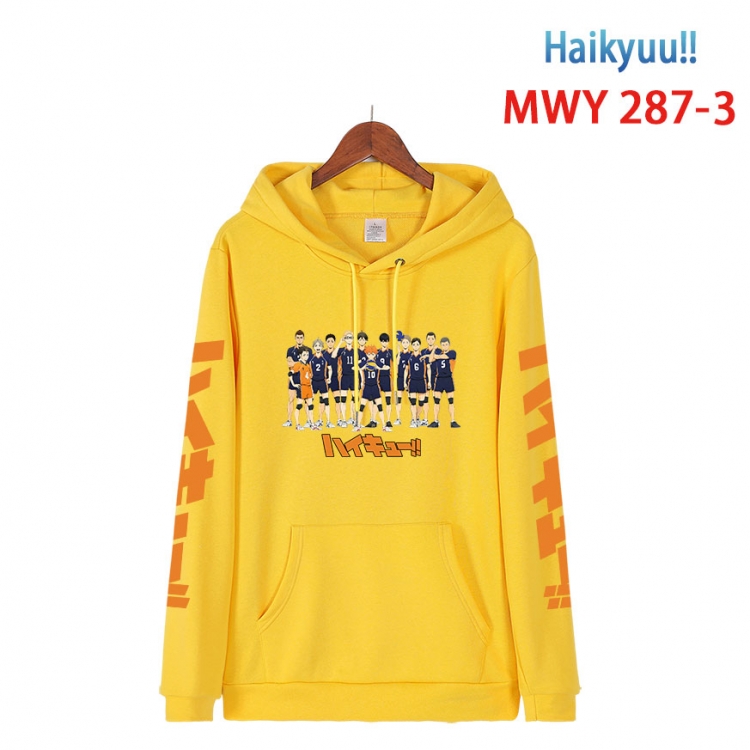 Haikyuu!! cartoon  Hooded Patch Pocket Sweatshirt from S to 4XL MWY 287 3