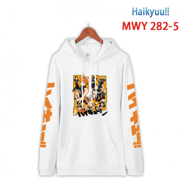 Haikyuu!! cartoon  Hooded Patch Pocket Sweatshirt from S to 4XL MWY 282 5