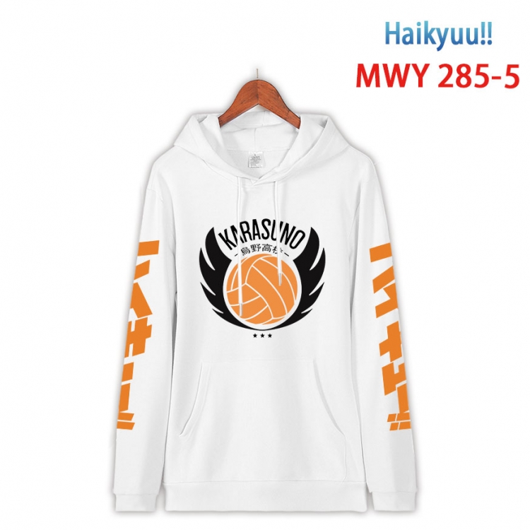 Haikyuu!! cartoon  Hooded Patch Pocket Sweatshirt from S to 4XL MWY 285 5