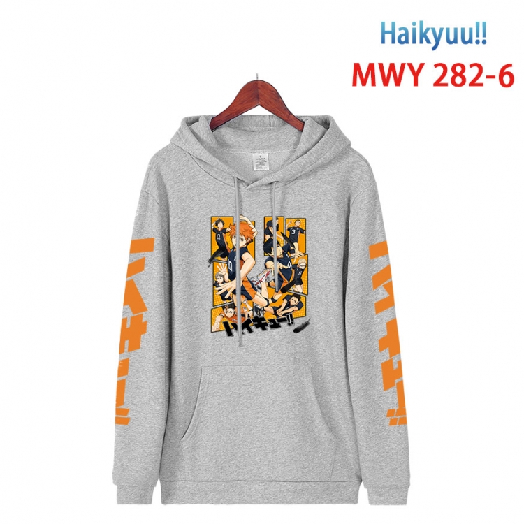 Haikyuu!! cartoon  Hooded Patch Pocket Sweatshirt from S to 4XL MWY 282 6