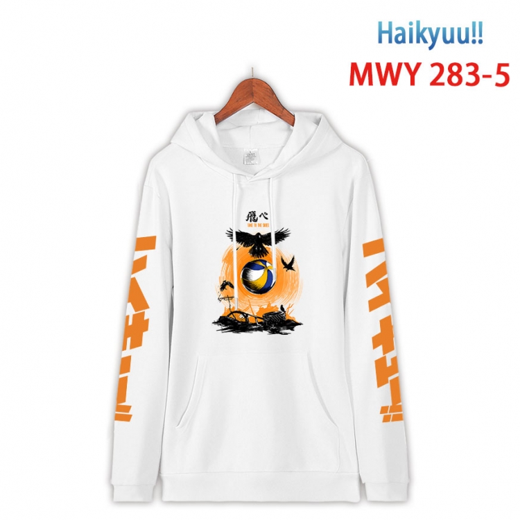 Haikyuu!! cartoon  Hooded Patch Pocket Sweatshirt from S to 4XL MWY 283 5