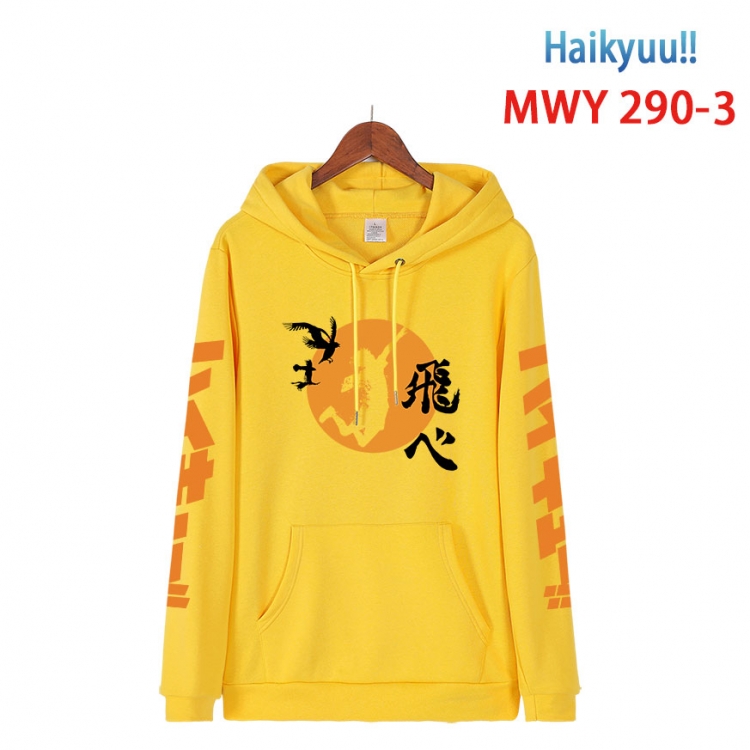 Haikyuu!! cartoon  Hooded Patch Pocket Sweatshirt from S to 4XL MWY 290 3