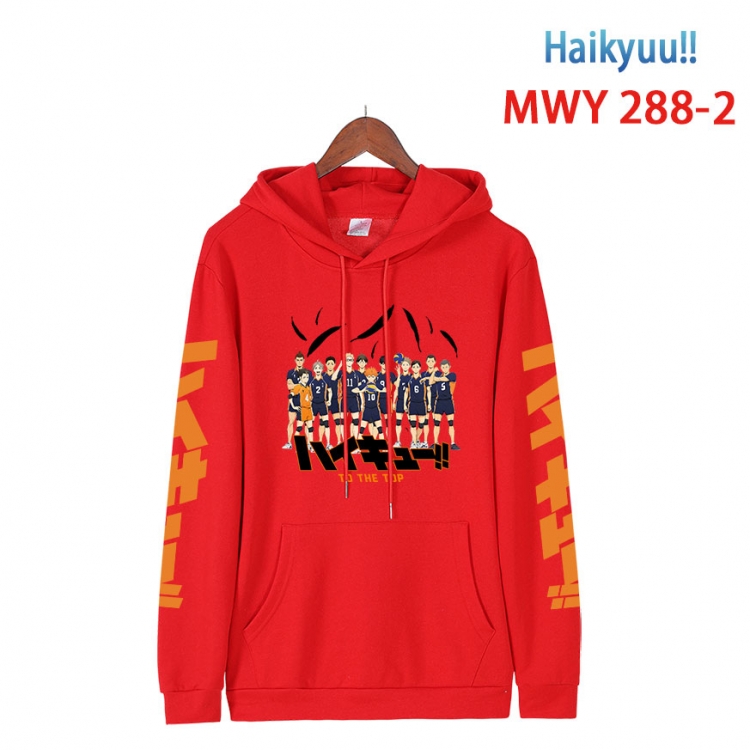 Haikyuu!! cartoon  Hooded Patch Pocket Sweatshirt from S to 4XL MWY 288 2
