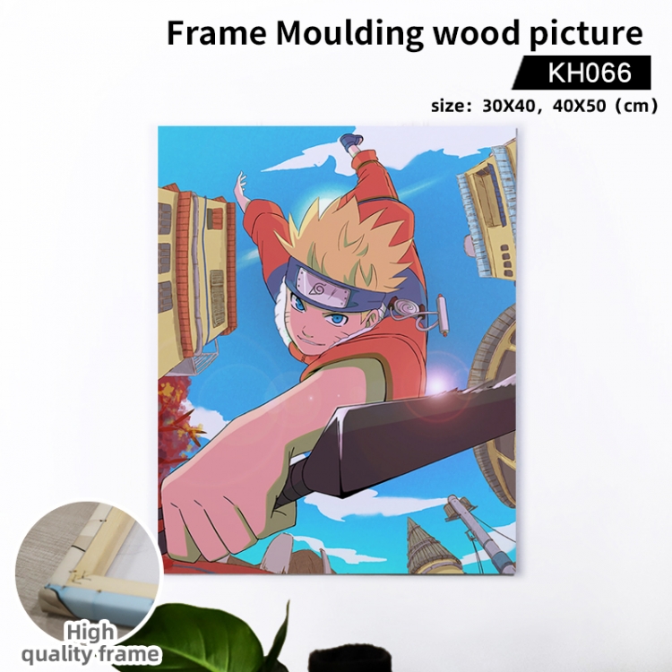 Naruto  Anime wooden frame painting 40X50cm support customized pictures KH066