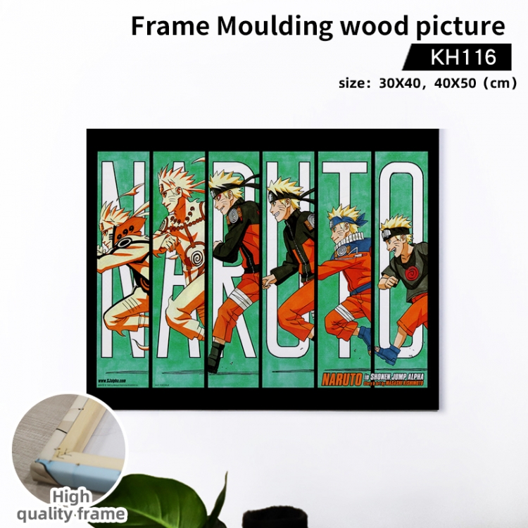 Naruto  Anime wooden frame painting 40X50cm support customized pictures KH116