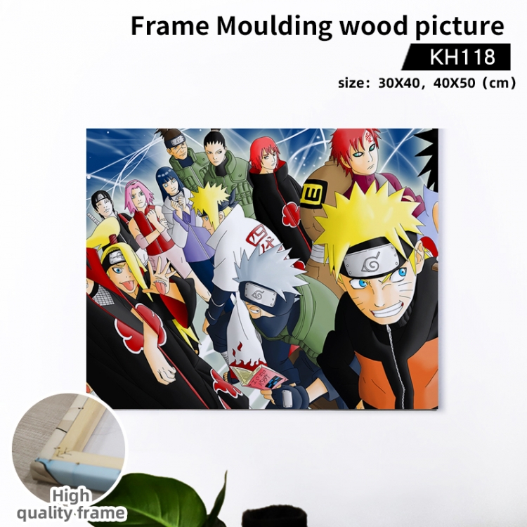 Naruto  Anime wooden frame painting 40X50cm support customized pictures KH118