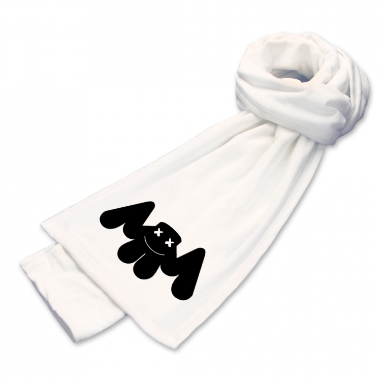 Marshmello Anime mink fleece scarf