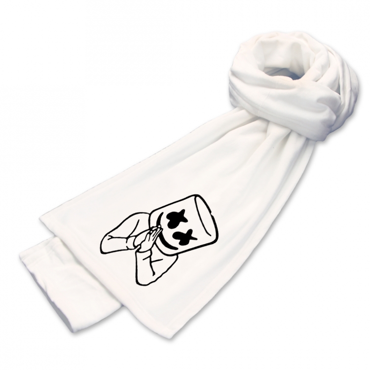 Marshmello Anime mink fleece scarf 