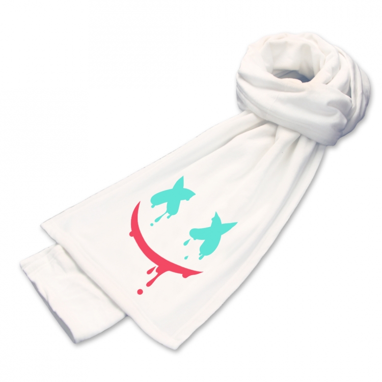 Marshmello Anime mink fleece scarf 