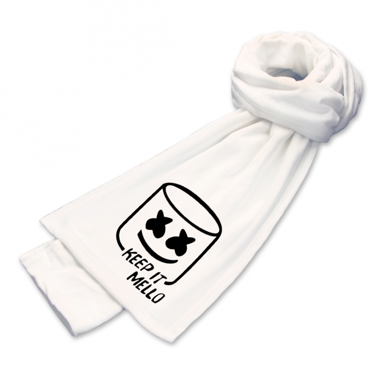 Marshmello Anime mink fleece scarf 