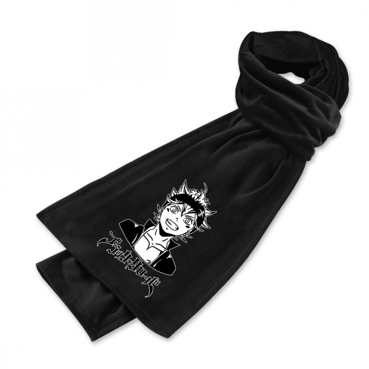 Black clover   Anime mink fleece scarf 