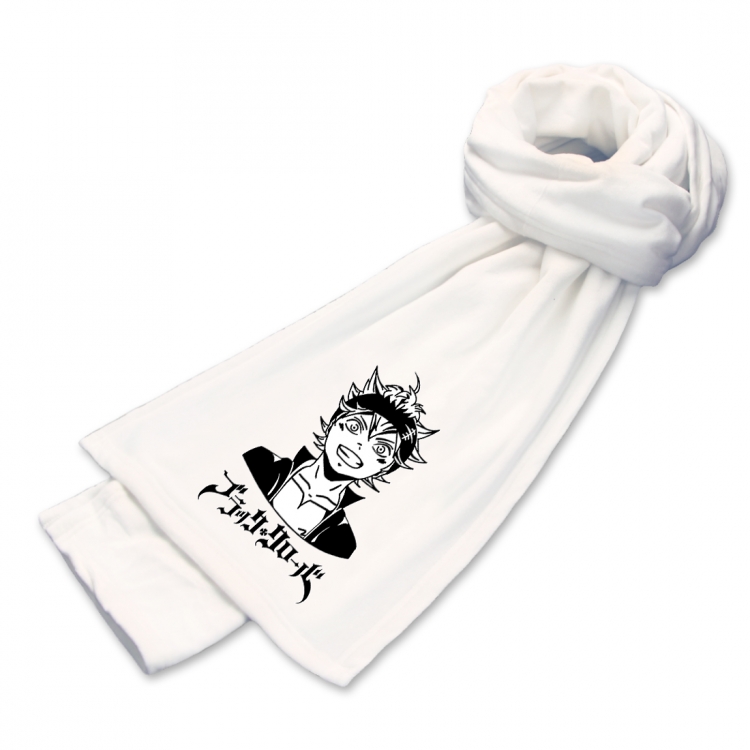 Black clover   Anime mink fleece scarf 