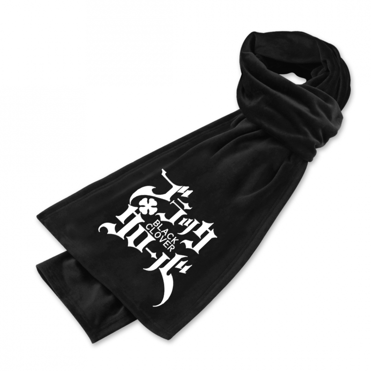 Black clover   Anime mink fleece scarf 