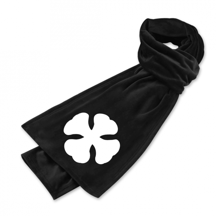Black clover   Anime mink fleece scarf 
