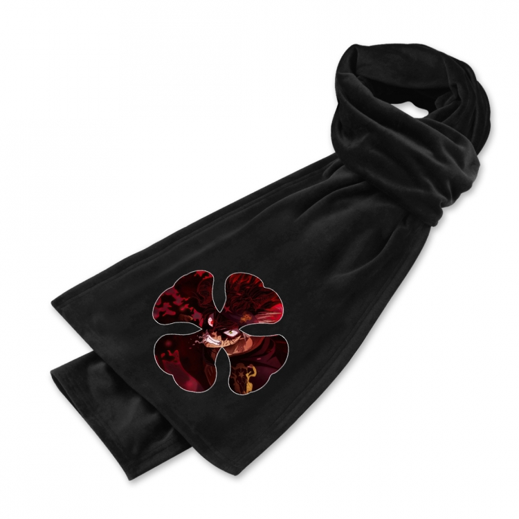 Black clover   Anime mink fleece scarf 