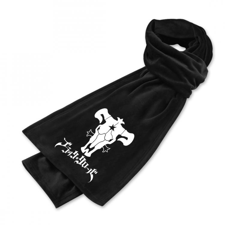 Black clover   Anime mink fleece scarf 